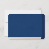 Blauw Goud Chapter Book Wedding RSVP Kaart (Achterkant)