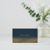 Blauw & Goud Chique Sparkling Glam Elegant Custom Visitekaartje (Staand voorkant)