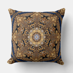Blauw Goud Decoratief Sierkussen
