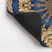 Blauw Goud Decoratieve Mousepad Muismat (Hoek)