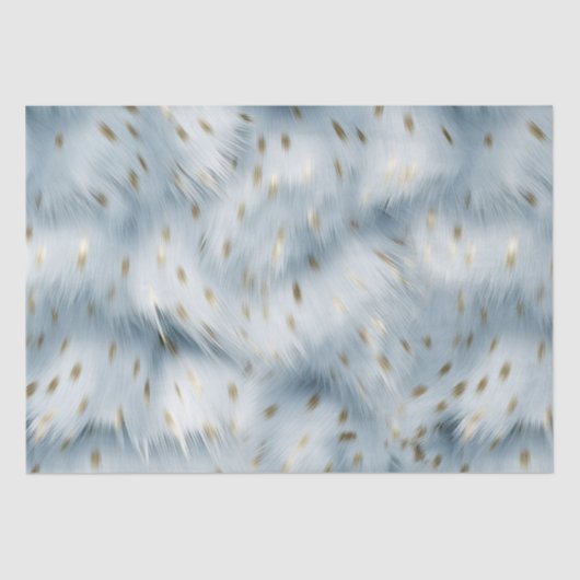 Blauw Goud Dierenprint Tissuepapier (Voorkant)