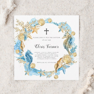 Blauw & Goud Doop onder de Zee Kaart