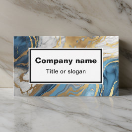 Blauw goud en wit marmer Visitekaartje