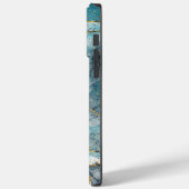 Blauw Goud Geïllustreerd Marmer Case-Mate iPhone Case (Achterkant / Links)