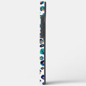 Blauw Goud Glitter Luipaard Patroon Case-Mate iPhone Case (Achterkant / Links)
