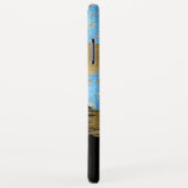 Blauw Goud Glitter Script Monogram Case-Mate iPhone Case (Achterkant/rechts)
