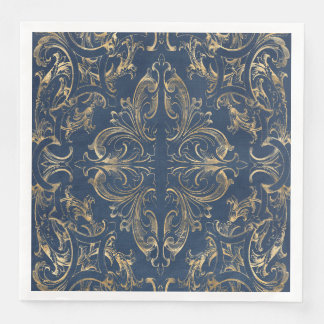 Blauw goud goud servet