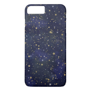 Blauw & Goud Hemelse Sterren Fantasievol Waterverf iPhone 8 Plus / 7 Plus Hoesje