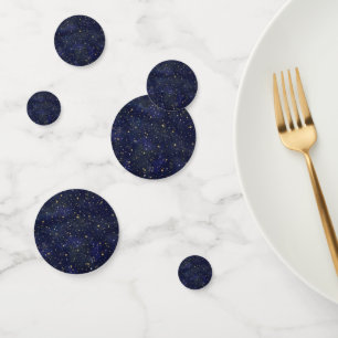 Blauw & Goud Hemelsterren Fantasievolle Waterverf Confetti