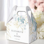 Blauw Goud ( Imitat ) Wit Bruiloft Collectie Bedankdoosjes