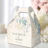 Blauw Goud ( Imitat ) Wit Bruiloft Collectie Bedankdoosjes