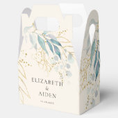 Blauw Goud ( Imitat ) Wit Bruiloft Collectie Bedankdoosjes (Geopend)