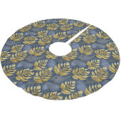 Blauw Goud Kerstmispatroon#29 ID1009 Kerstboom Rok (Gekanteld)