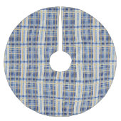 Blauw Goud Kerstmispatroon#2 ID1009 Kerstboom Rok (Voorkant)