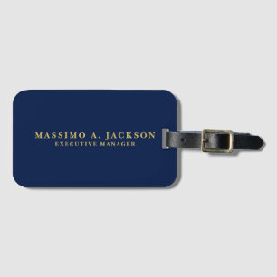 Blauw Goud Kleuren Professionele Trendy Moderne Ef Bagagelabel