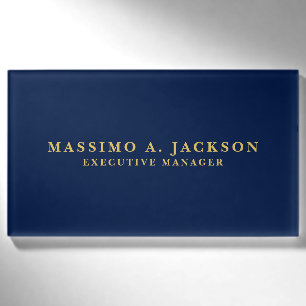 Blauw Goud Kleuren Professionele Trendy Moderne Ef Naambadge