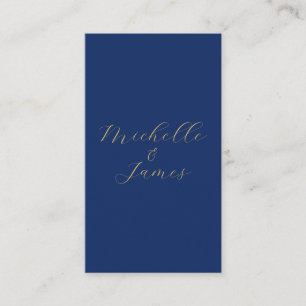 Blauw & Goud Kleuren Professionele Trendy Moderne Informatiekaartje