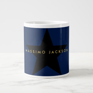 Blauw Goud Kleuren Professionele Trendy Zwarte Ste Extra Grote Beker