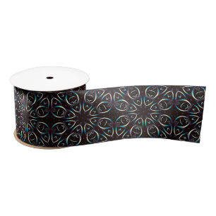 Blauw Goud Lila Glow Mandala Patroon Lint