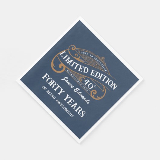 Blauw Goud Mannen Servet (Hoek)