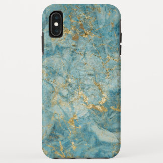 Blauw Goud marmer iPhone XS Max Hoesje