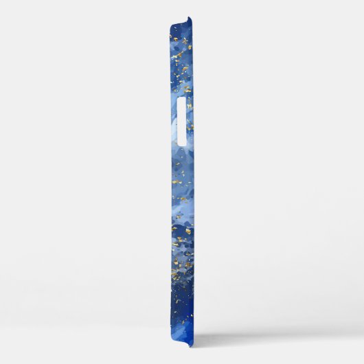 Blauw Goud Marmer: Luxe Textuur. Case-Mate iPhone Case (Achterkant / Rechts)