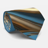 Blauw Goud Marvel Stropdas (Opgerold)