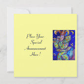 BLAUW, goud metaalpapier Kaart (Achterkant)