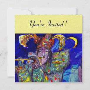 BLAUW, goud metaalpapier Kaart