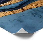 Blauw Goud Poster (Hoek)