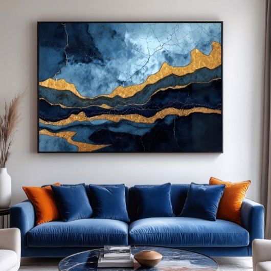 Blauw Goud Poster