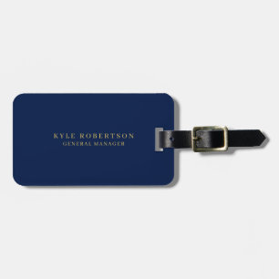 Blauw Goud Professionele Trendy Eigen Naam Bagagelabel