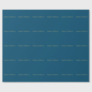 Blauw Goud Professionele Trendy Minimalistische Na Cadeaupapier