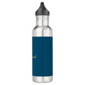 Blauw Goud Professionele Trendy Minimalistische Na Waterfles (Rechts)