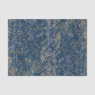 Blauw & Goud spatglans Modern Tissuepapier