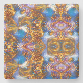 Blauw goud stenen onderzetter