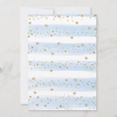 Blauw Goud Valentijnsdag Schatje Baby Jongen Showe Kaart (Achterkant)