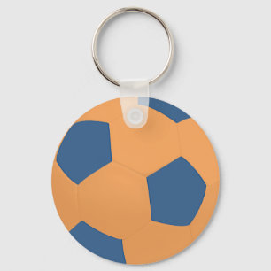 Blauw & Goud Voetballen Sleutelhanger
