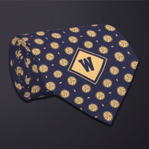 Blauw Goud Volleybal Icon Das