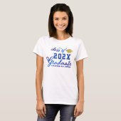 Blauw Goud Wit Klasse van 2025 Afstuderen Afstuder T-shirt (Voorkant volledig)