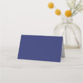 Blauw | Goud | Witte Eenvoudige Elegante Plaatskaa (Achterkant)