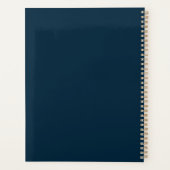 Blauw & goudbijtend monogram planner (Achterkant)