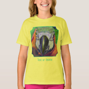 Blauw Gouden Ara Gezicht Papegaai Kunst Persoonlij T-shirt