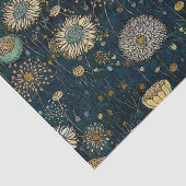  Blauw & Gouden Bloesems Decoupage Weefsel Tissuepapier (Detail)