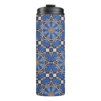 Blauw Gouden Decoratief Thermosbeker