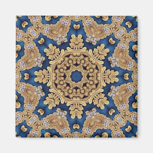 Blauw Gouden Decoratieve Magneet