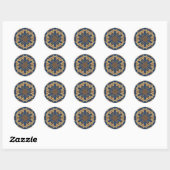 Blauw Gouden Decoratieve Sticker (Vel)