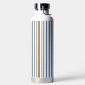 Blauw-gouden en witte-band kleurenstrepen waterfles (Links)