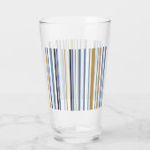 Blauw-gouden en witte band kleurenstrips van glas (Achterkant)