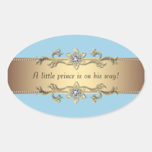 Blauw Gouden Kleine Prins Envelope Zegel
